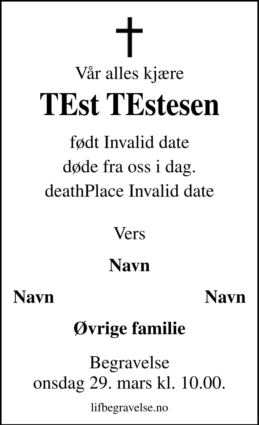 Dødsannonse
