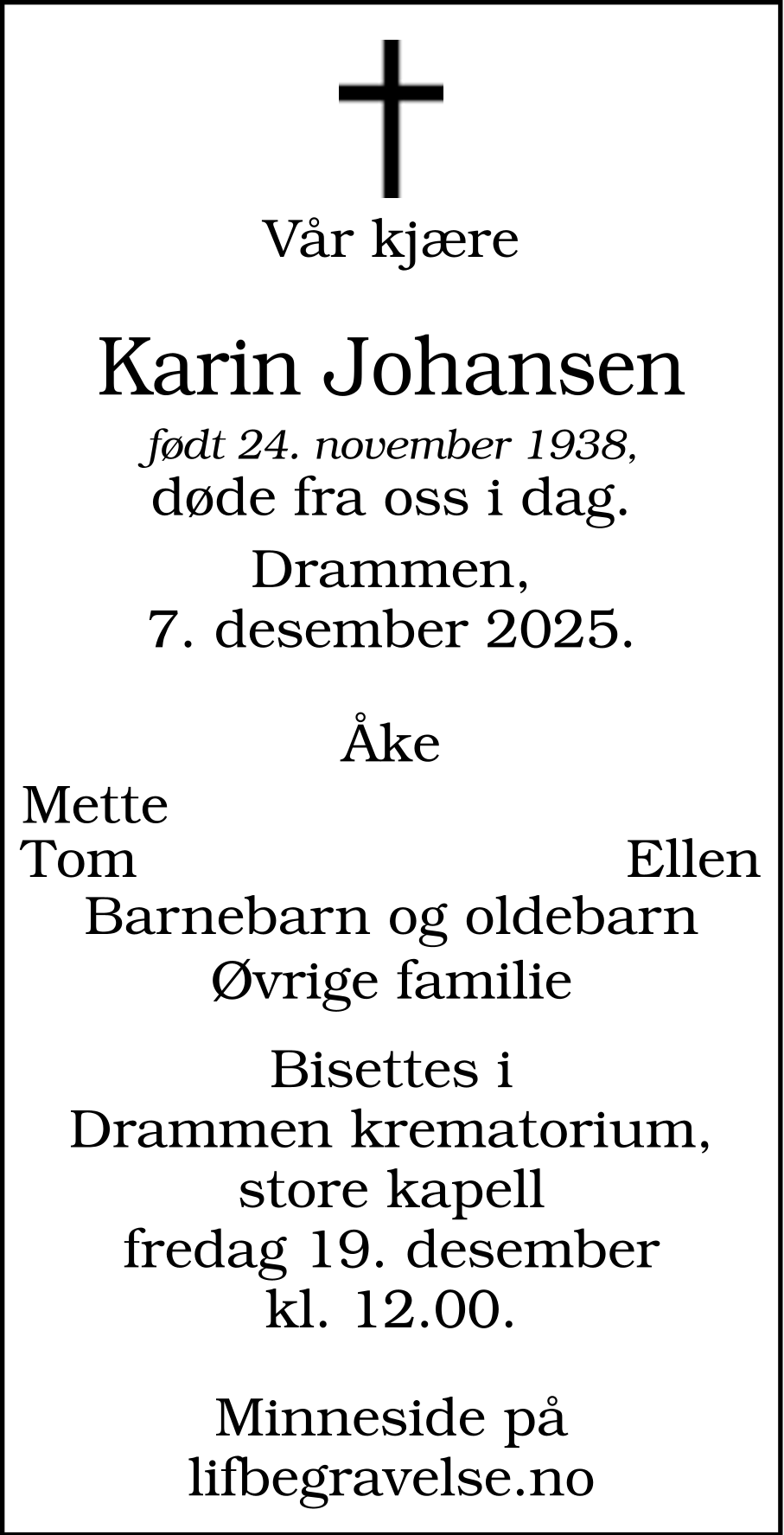 Dødsannonse