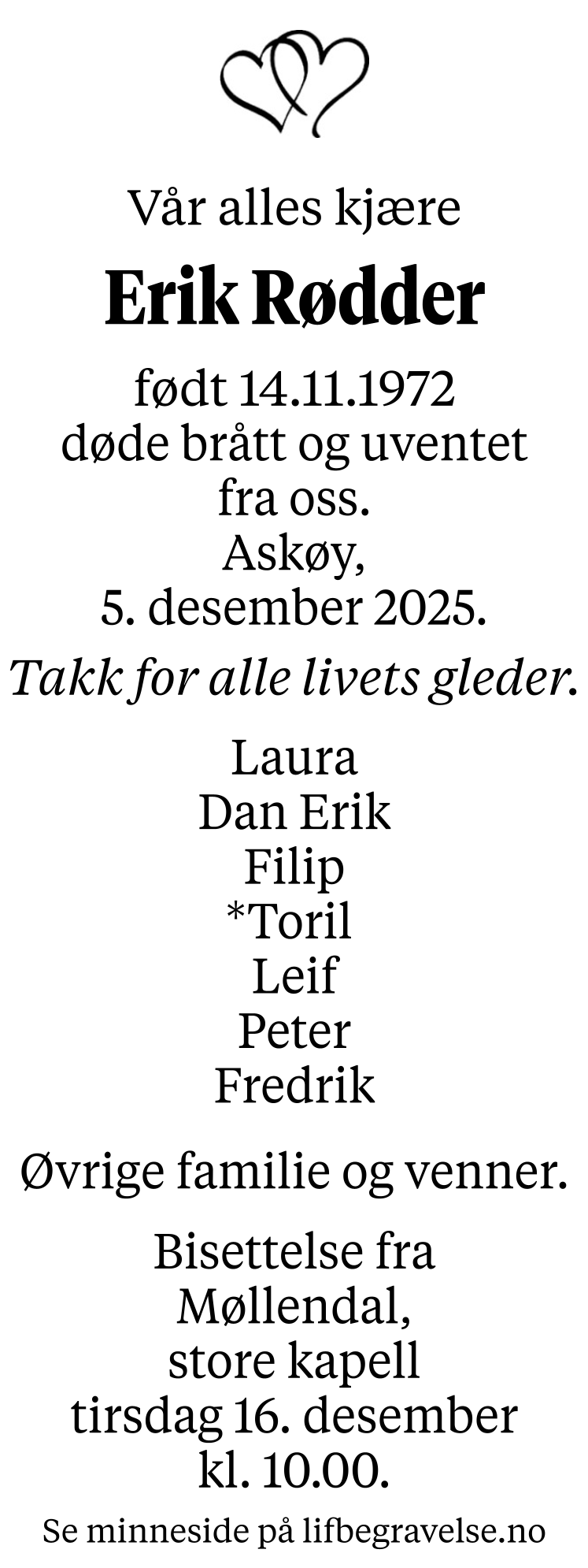 Dødsannonse
