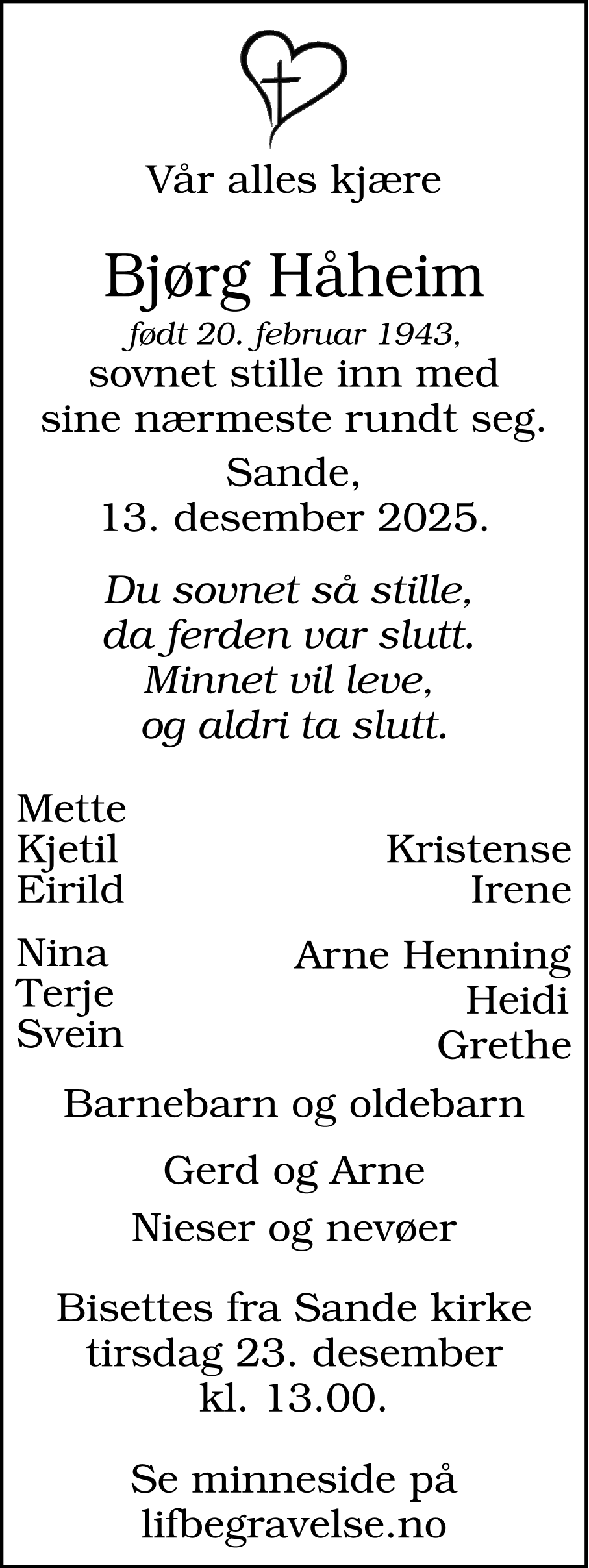 Dødsannonse