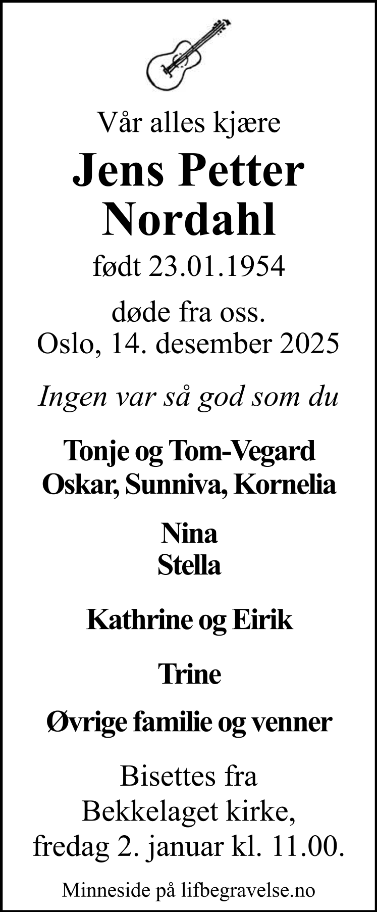 Dødsannonse
