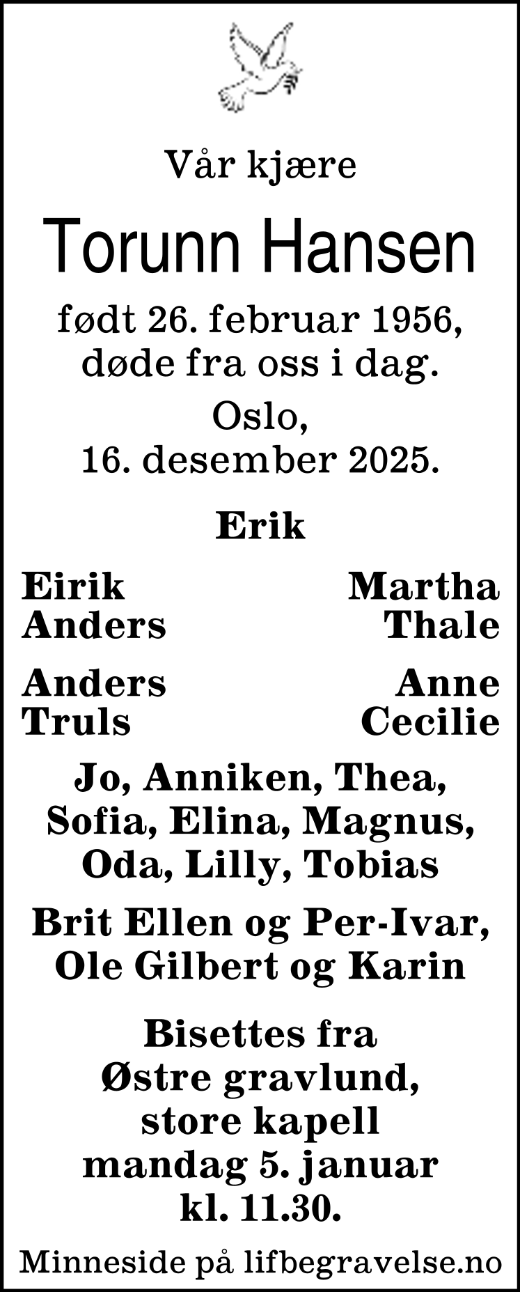 Dødsannonse