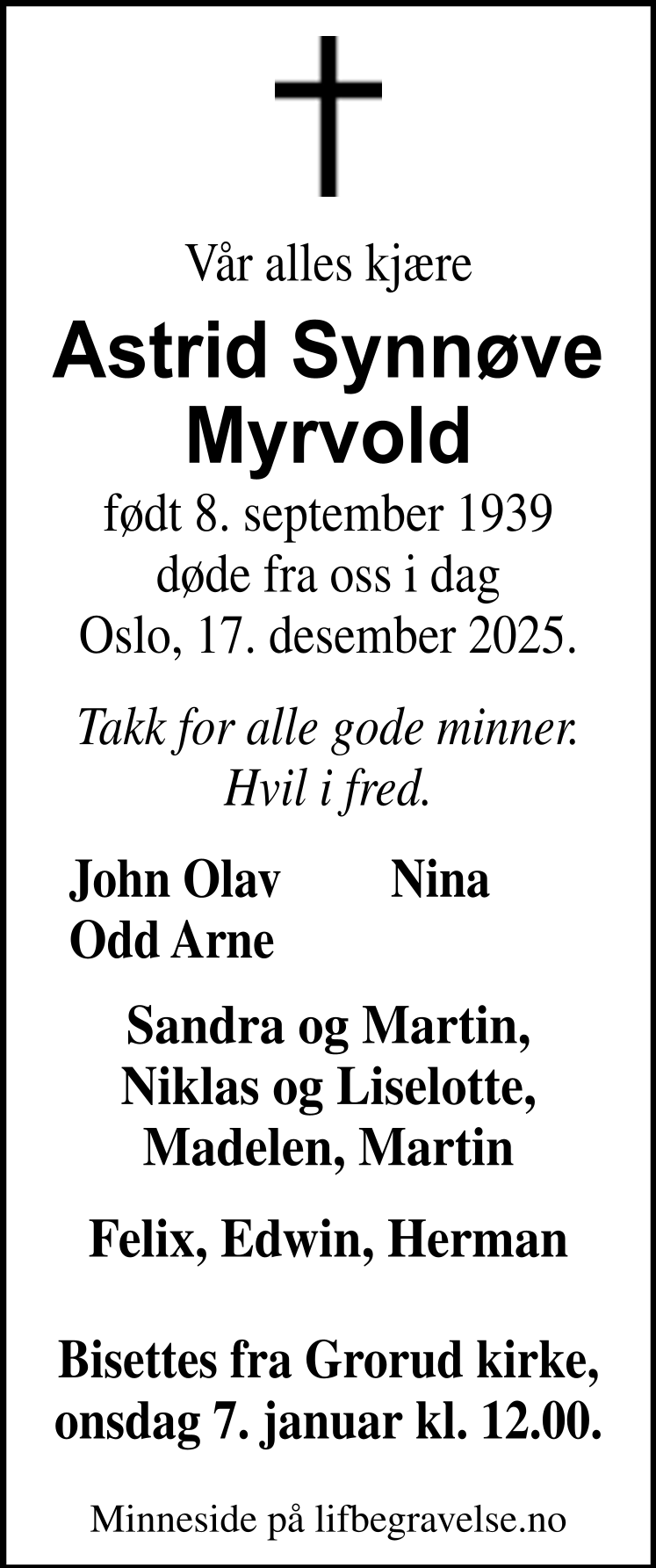Dødsannonse