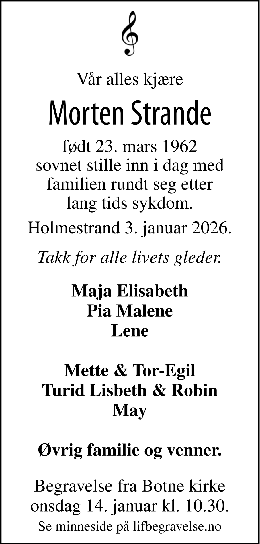Dødsannonse