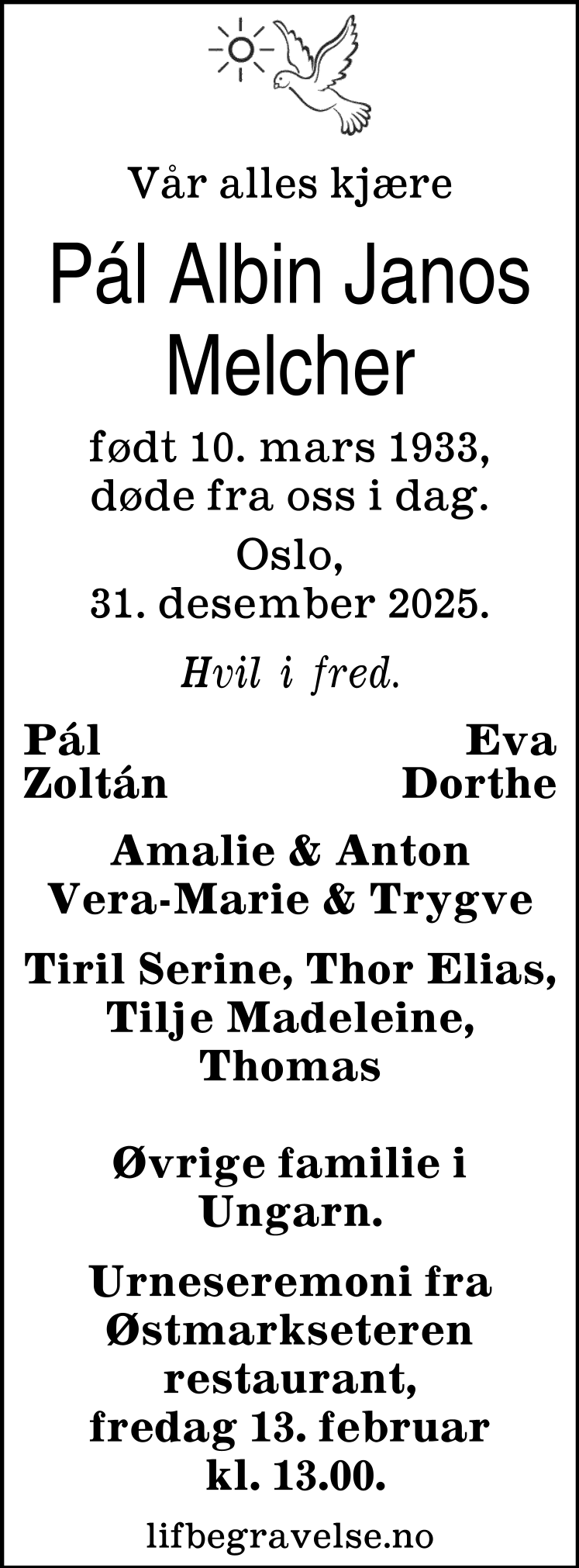 Dødsannonse