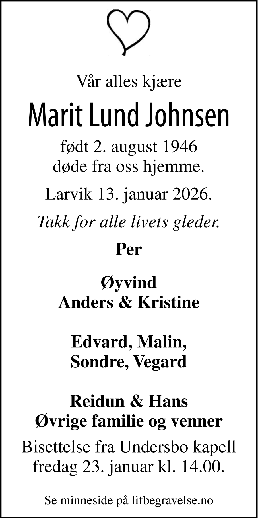 Dødsannonse