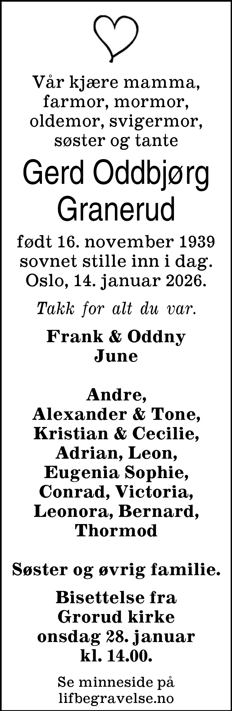 Dødsannonse