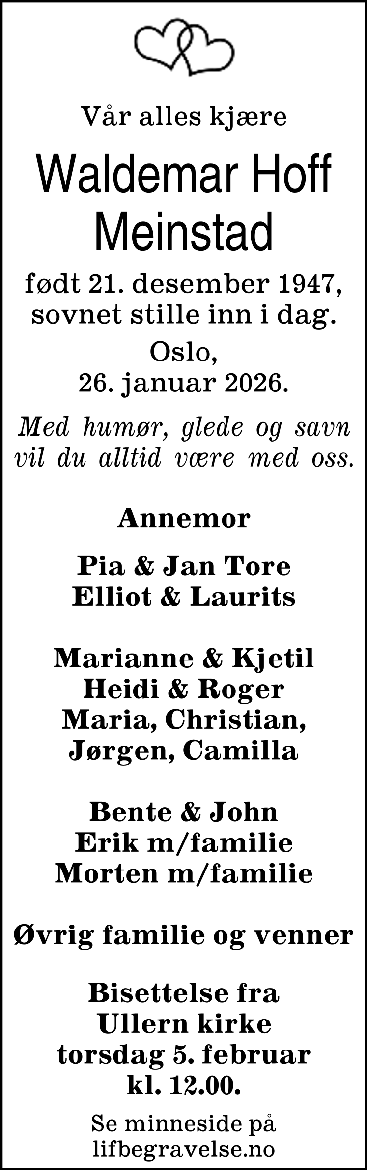 Dødsannonse