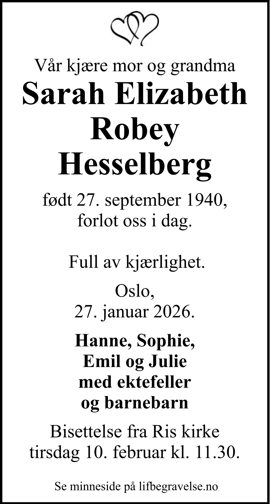 Dødsannonse
