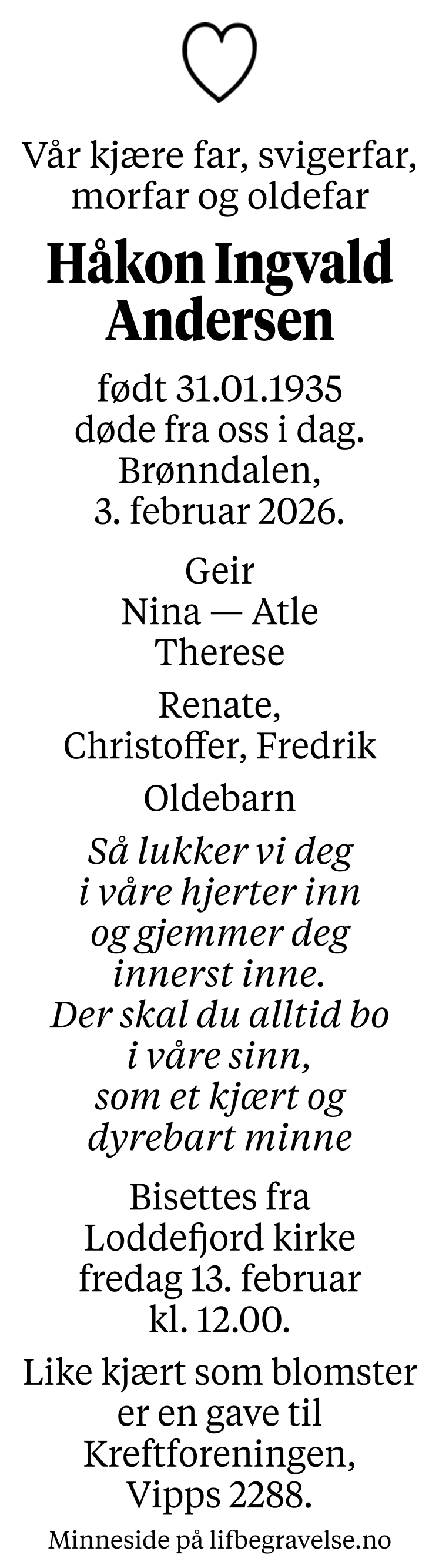 Dødsannonse