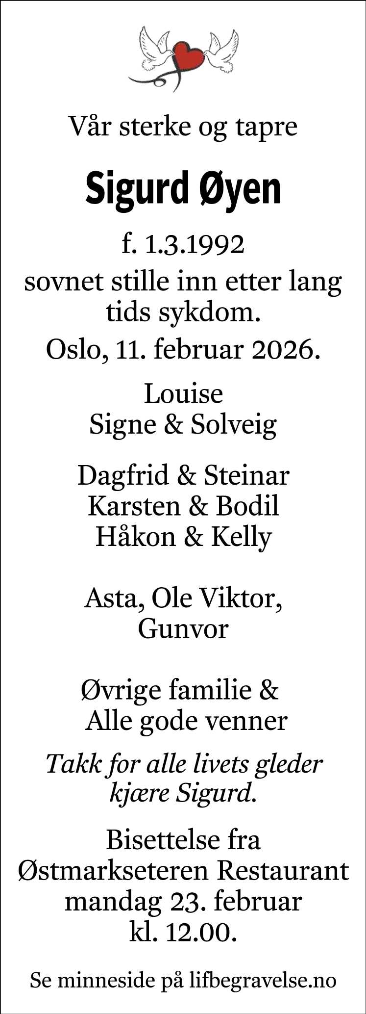 Dødsannonse