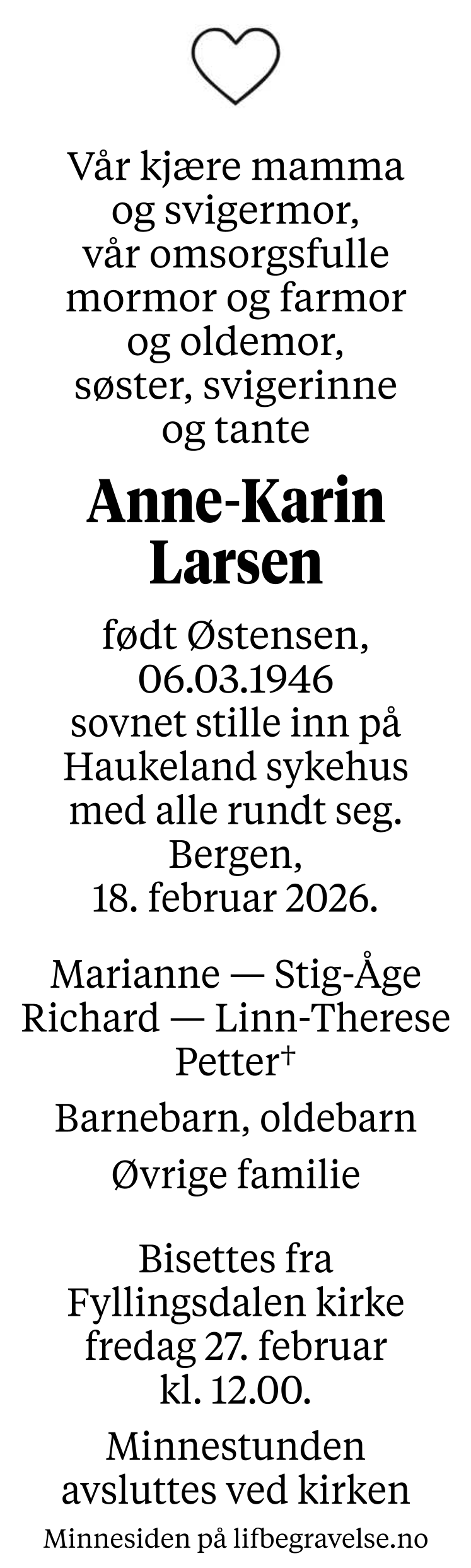 Dødsannonse