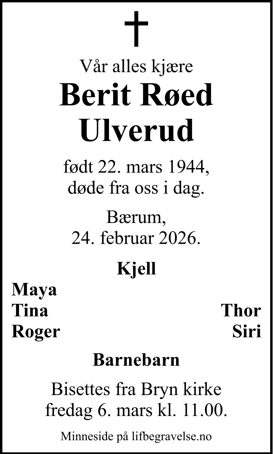 Dødsannonse