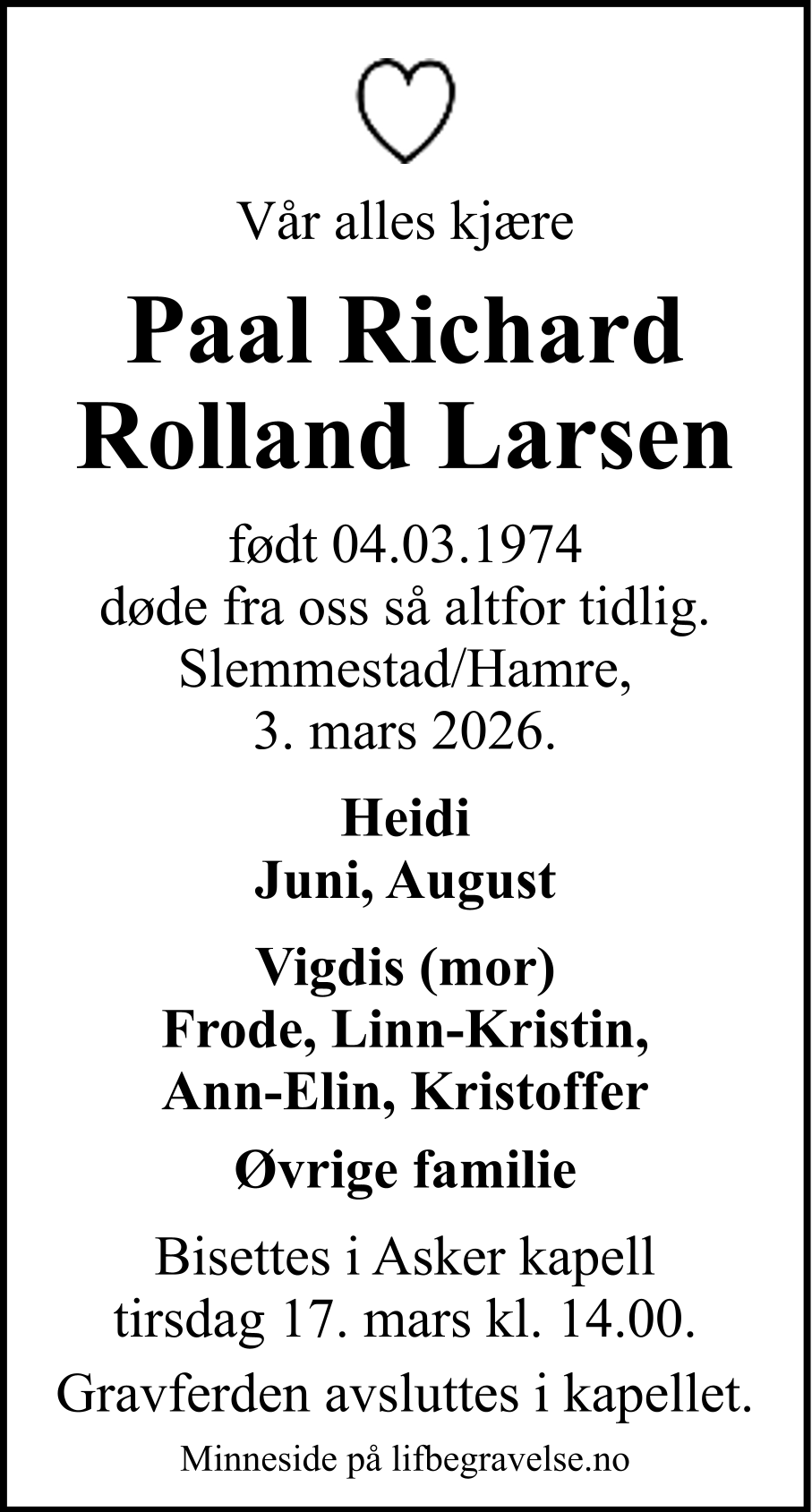 Dødsannonse