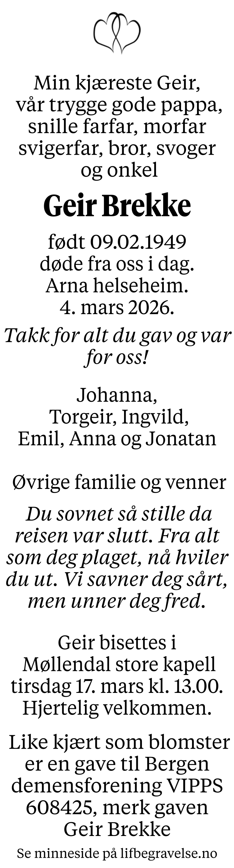 Dødsannonse