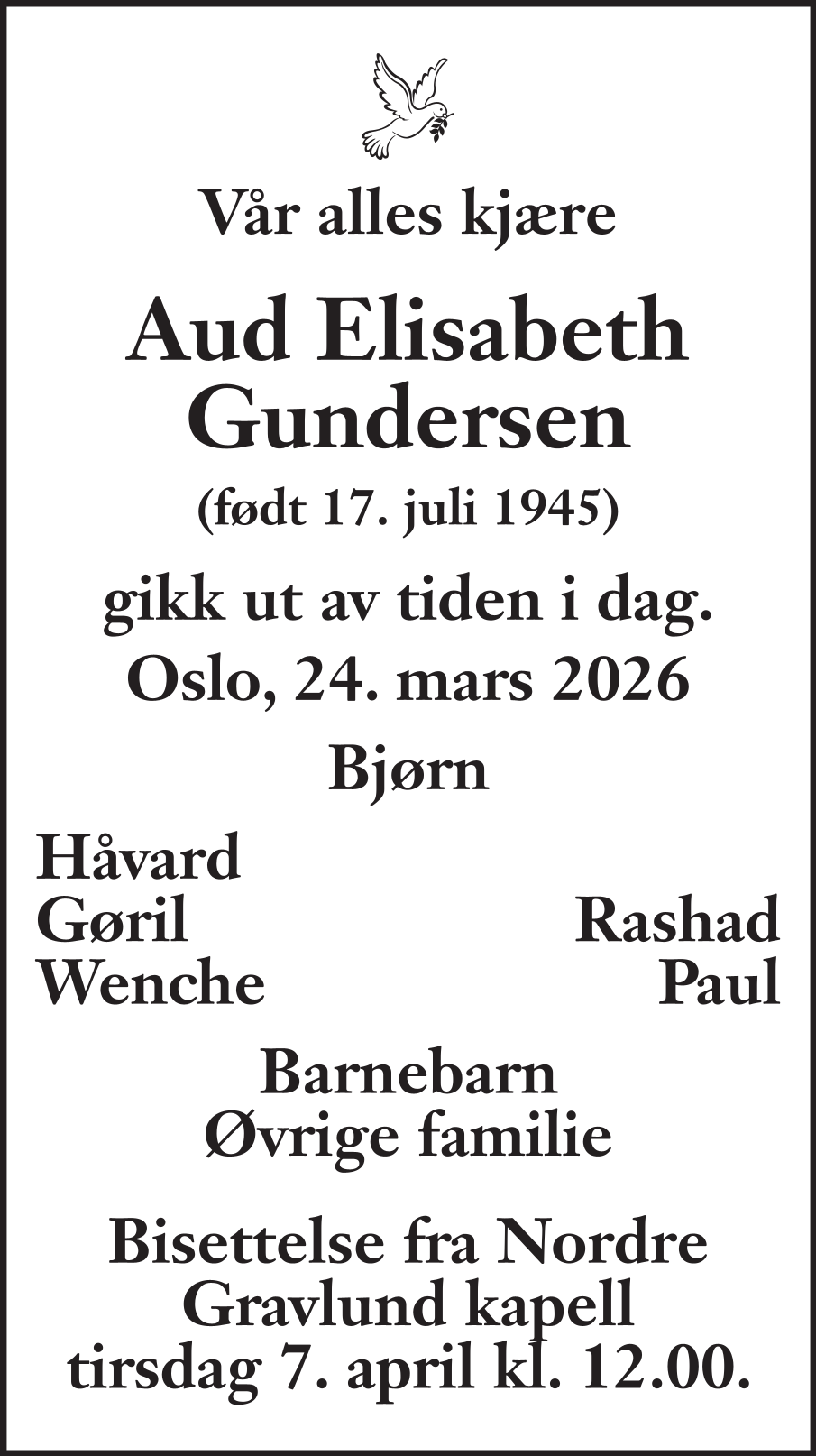 Dødsannonse