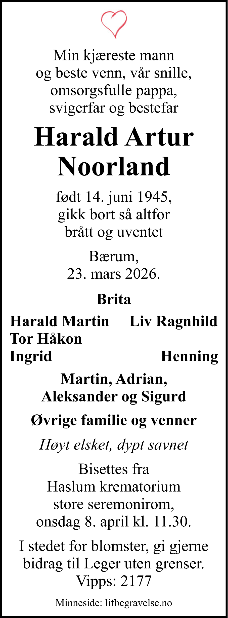 Dødsannonse