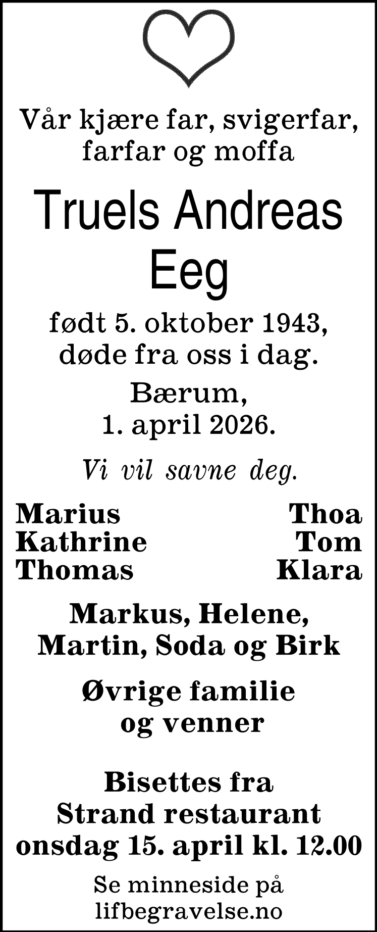 Dødsannonse
