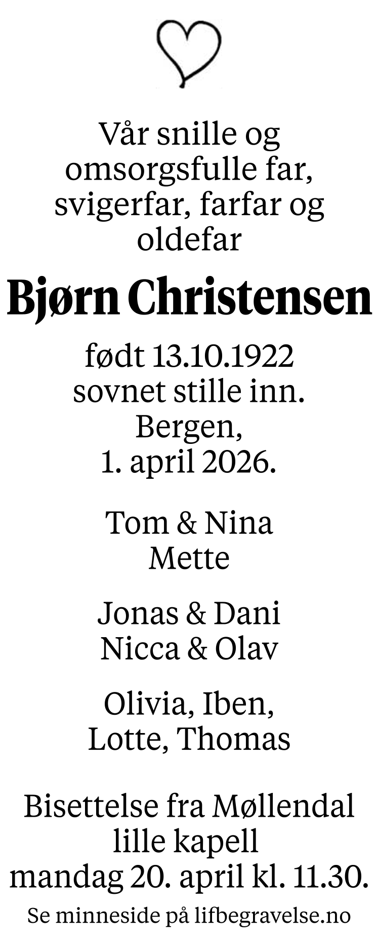 Dødsannonse