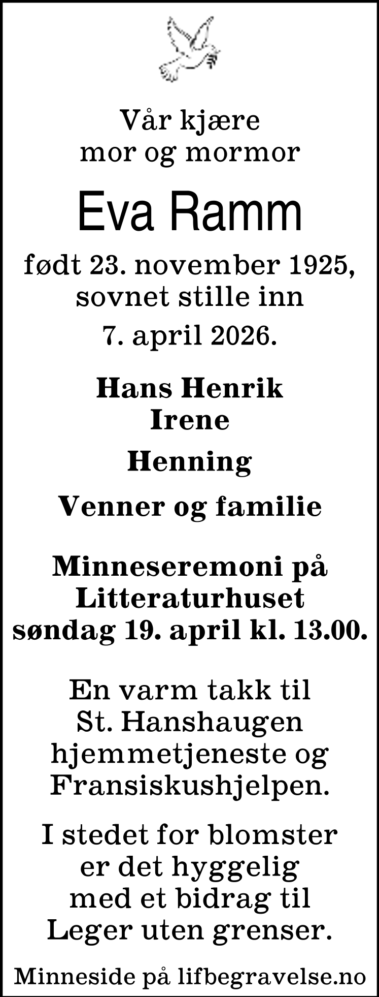 Dødsannonse