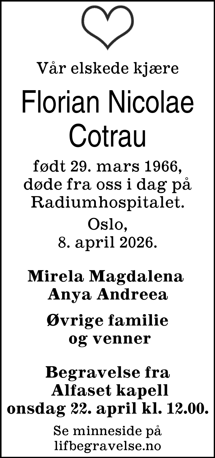 Dødsannonse