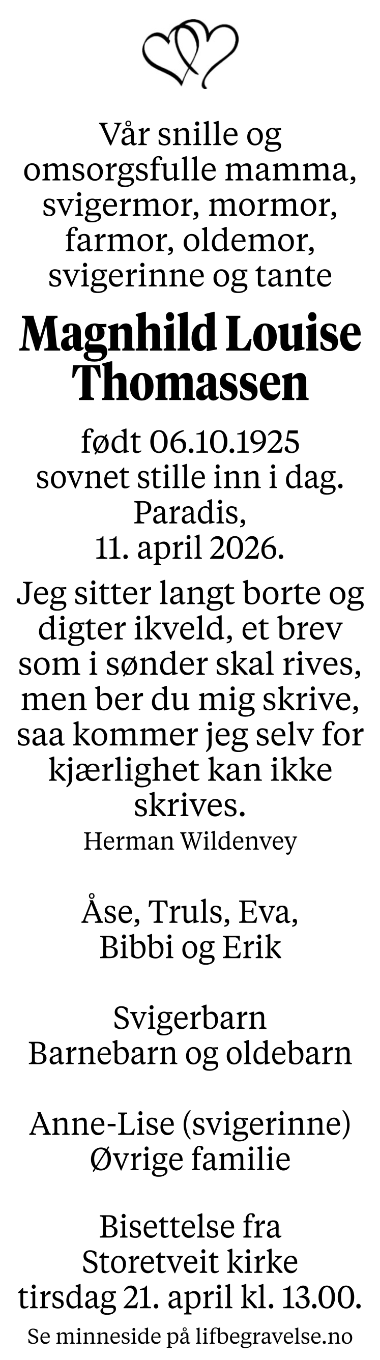 Dødsannonse