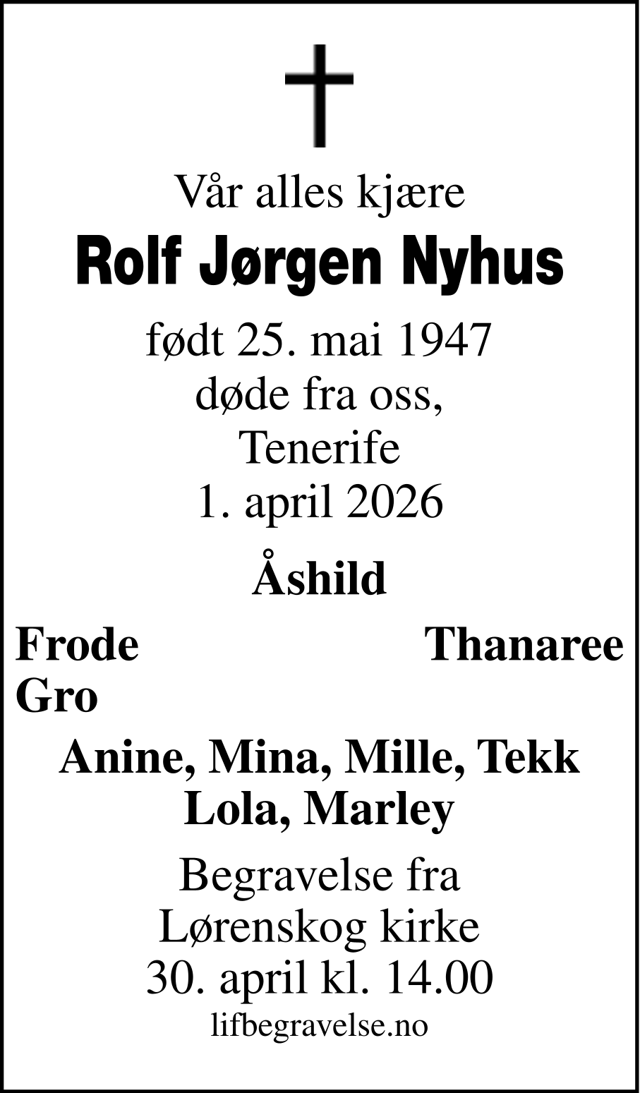 Dødsannonse