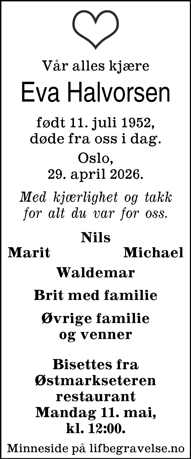 Dødsannonse