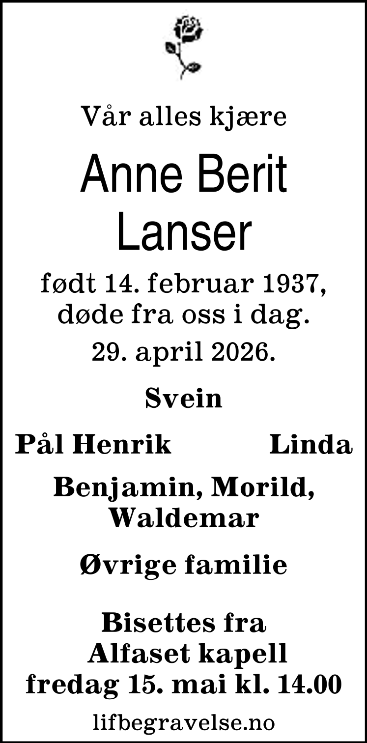 Dødsannonse