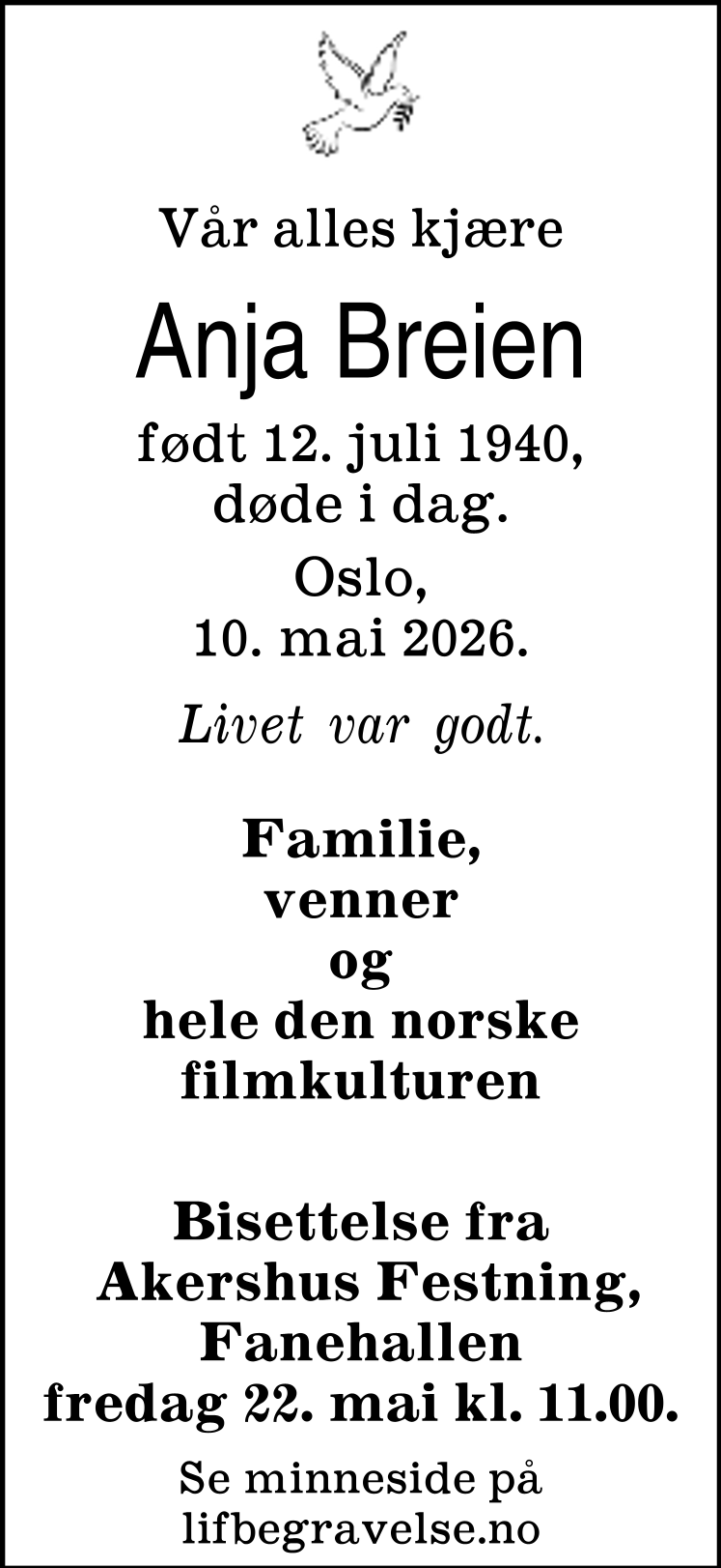 Dødsannonse