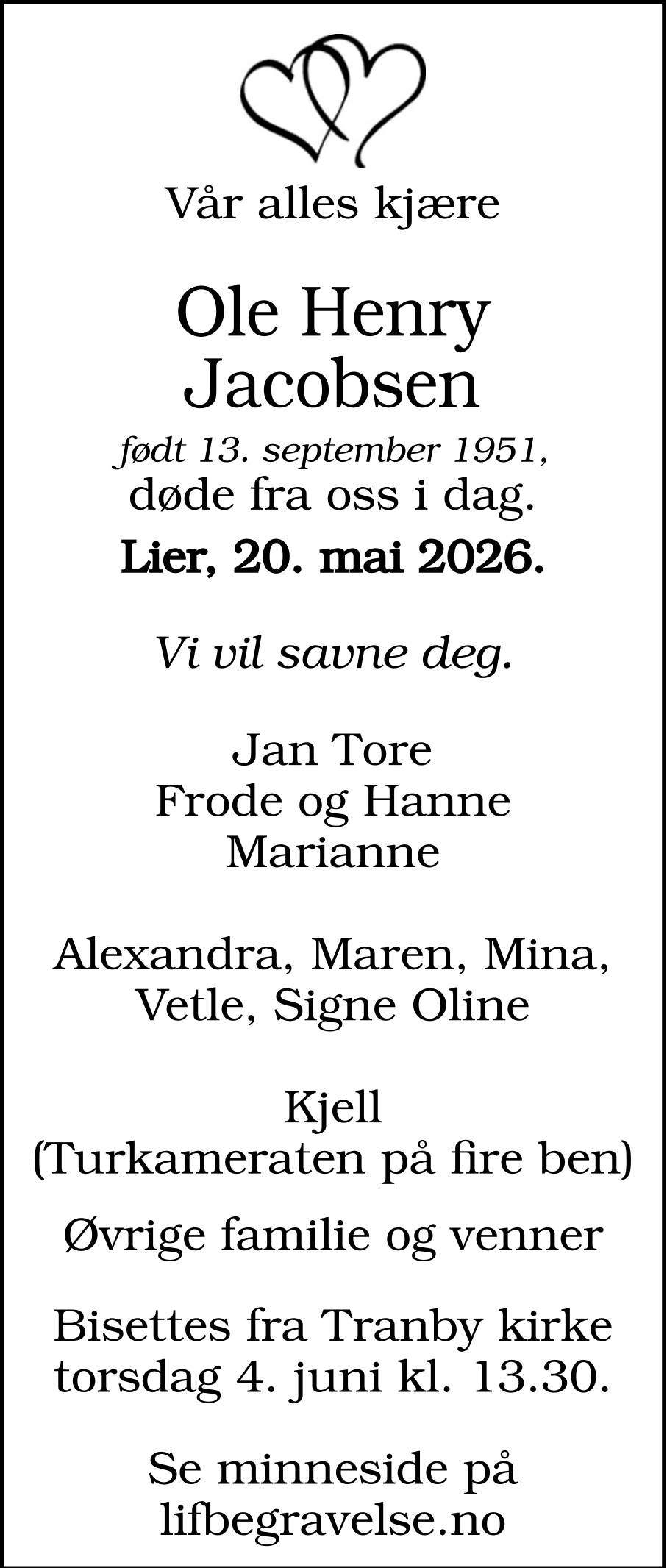 Dødsannonse