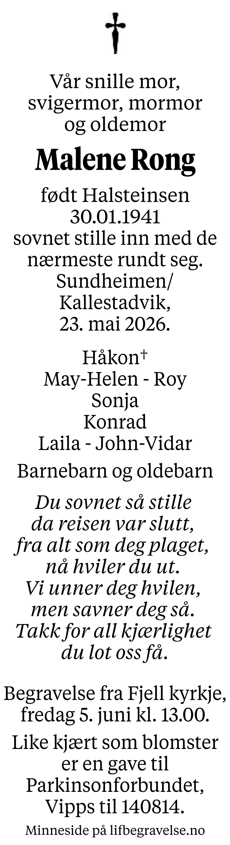 Dødsannonse