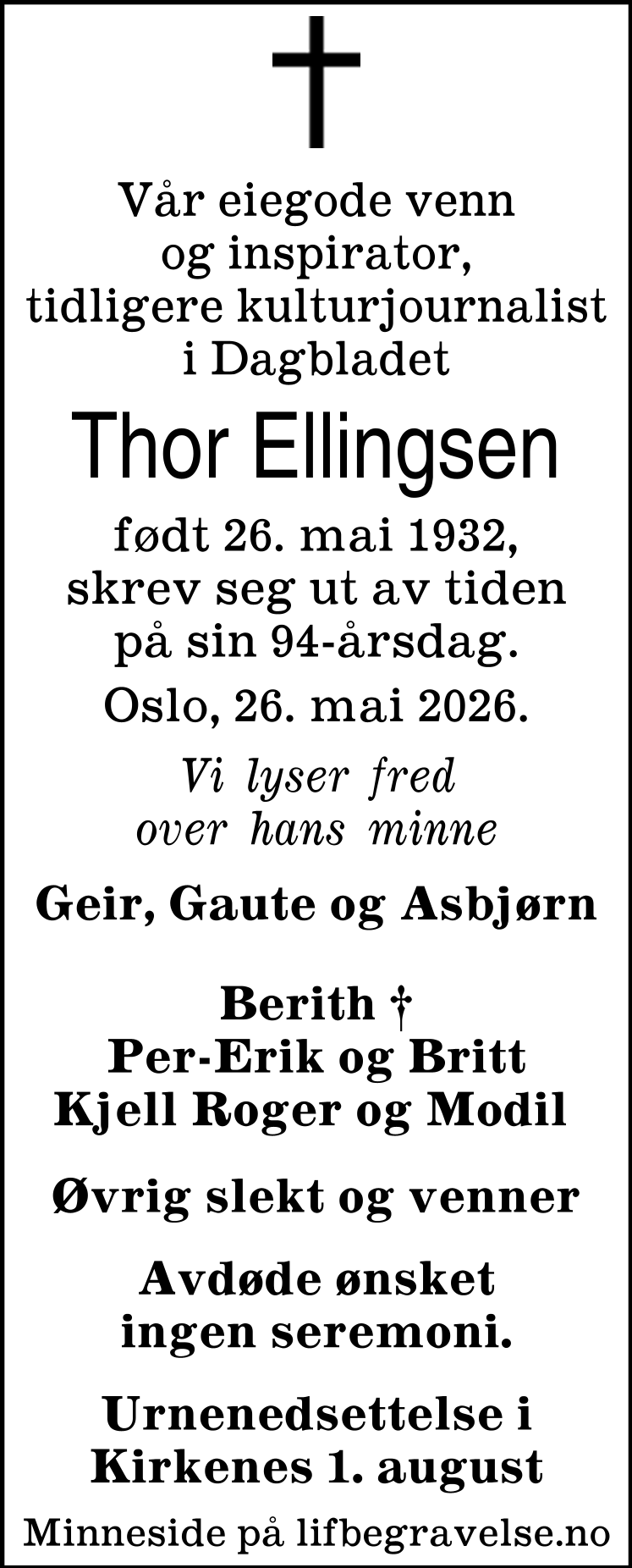 Dødsannonse
