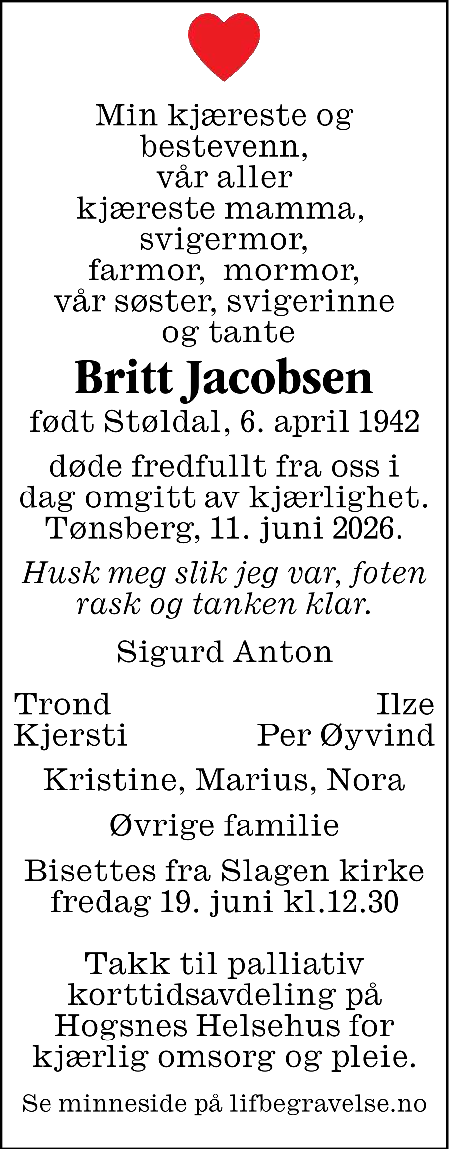 Dødsannonse