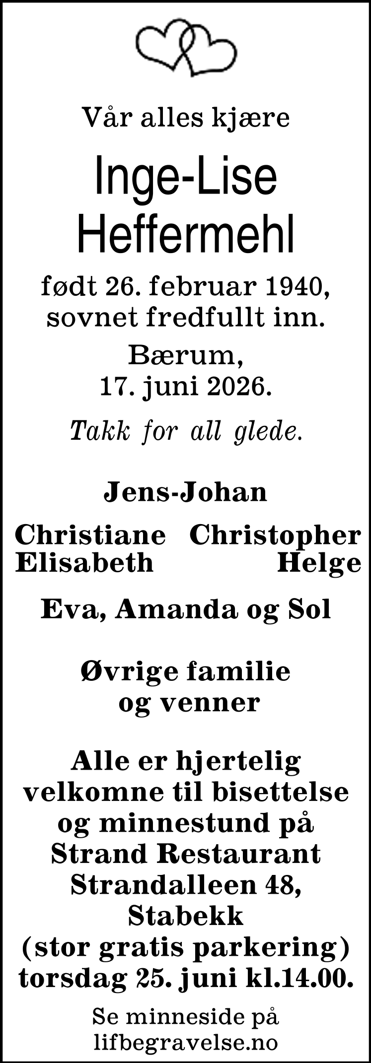Dødsannonse