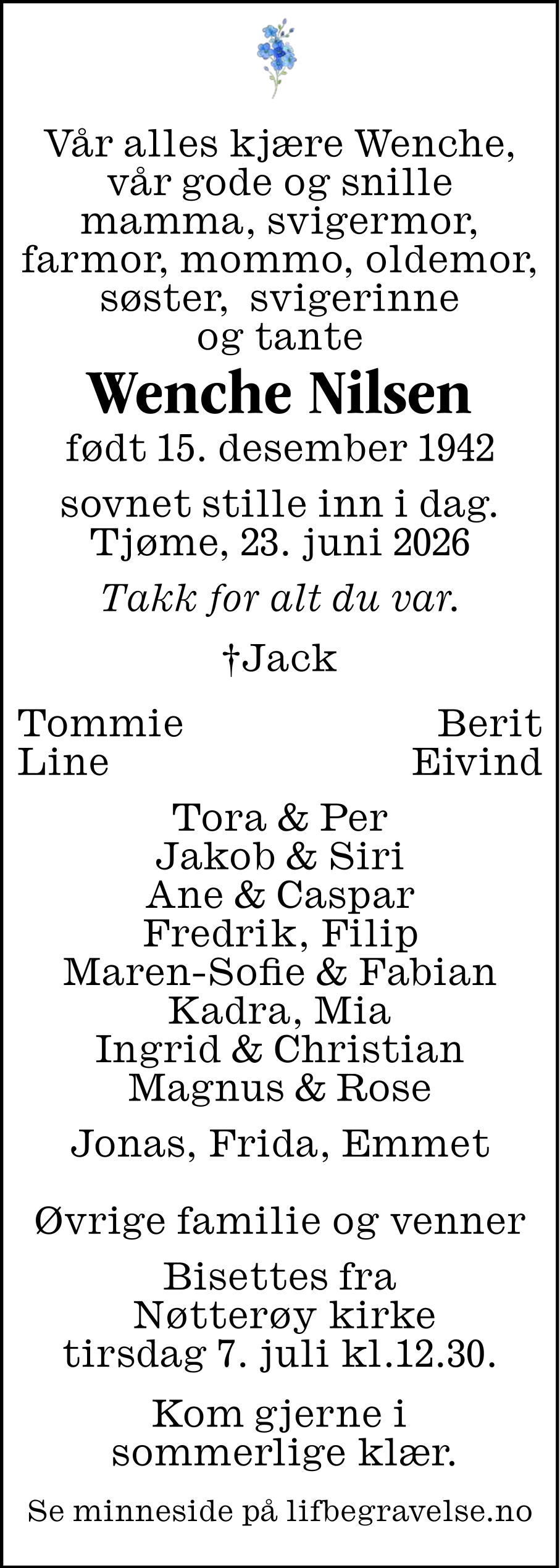 Dødsannonse