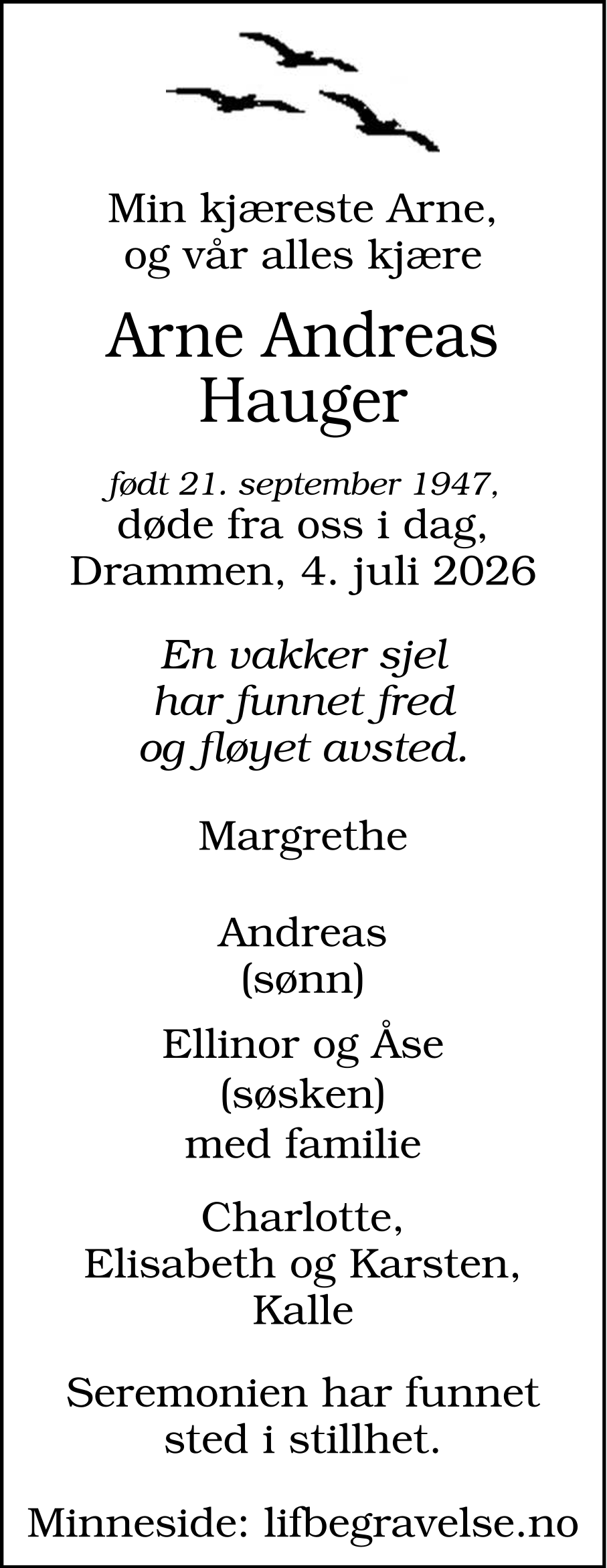 Dødsannonse