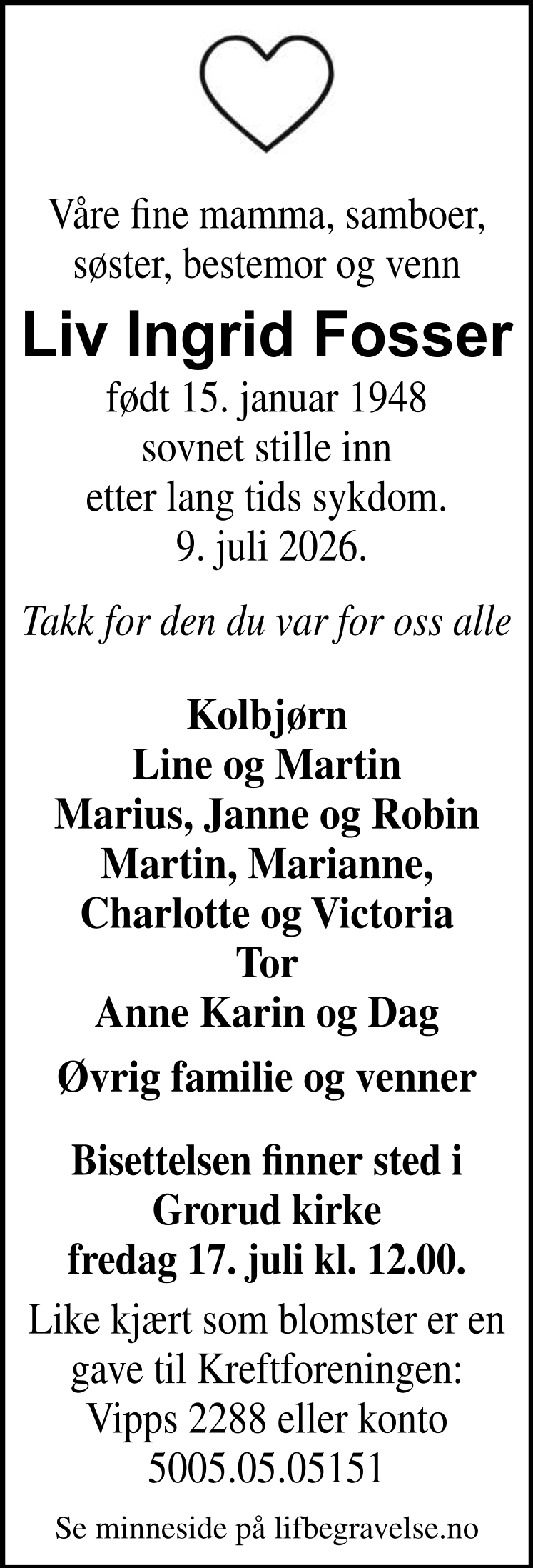 Dødsannonse