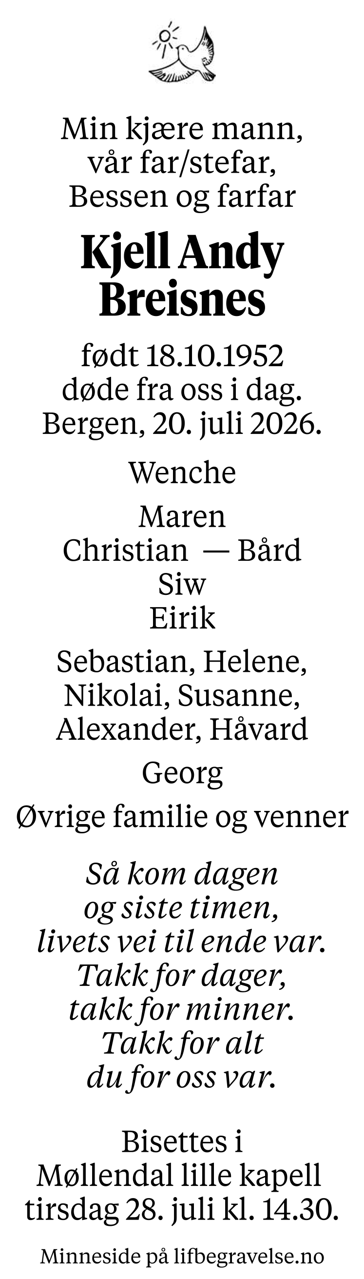 Dødsannonse