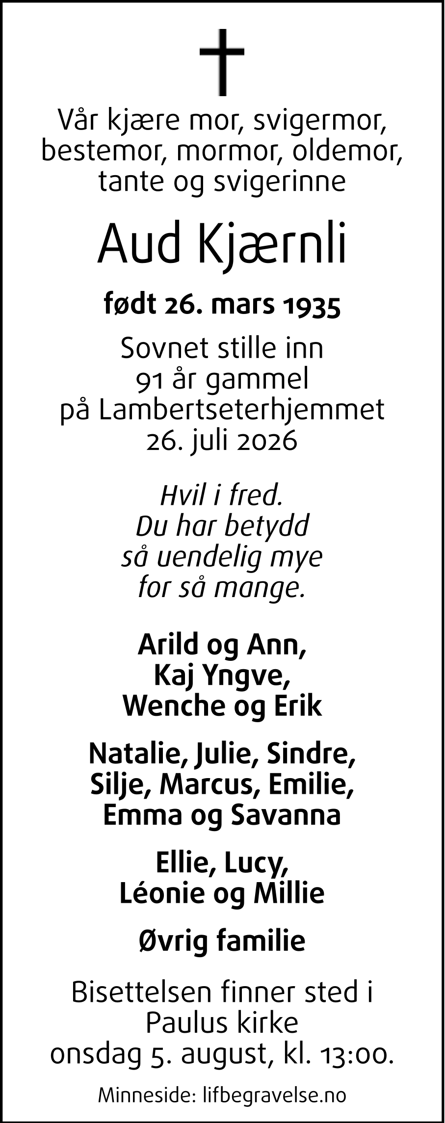Dødsannonse