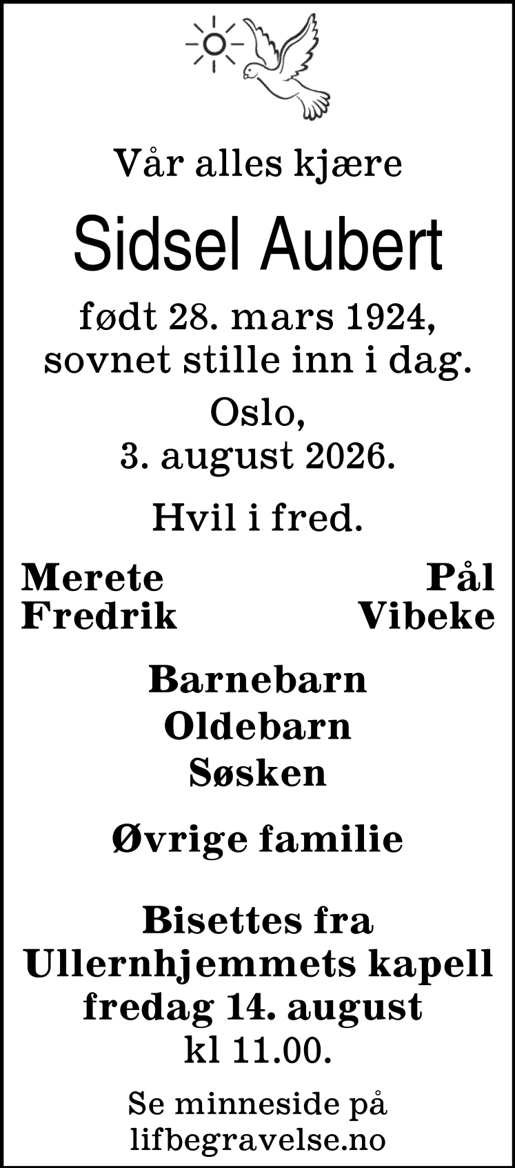 Dødsannonse