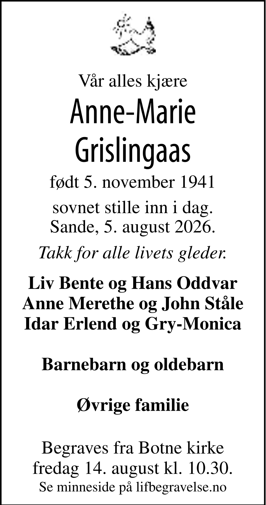 Dødsannonse