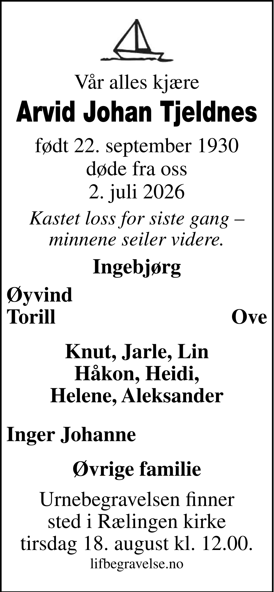 Dødsannonse