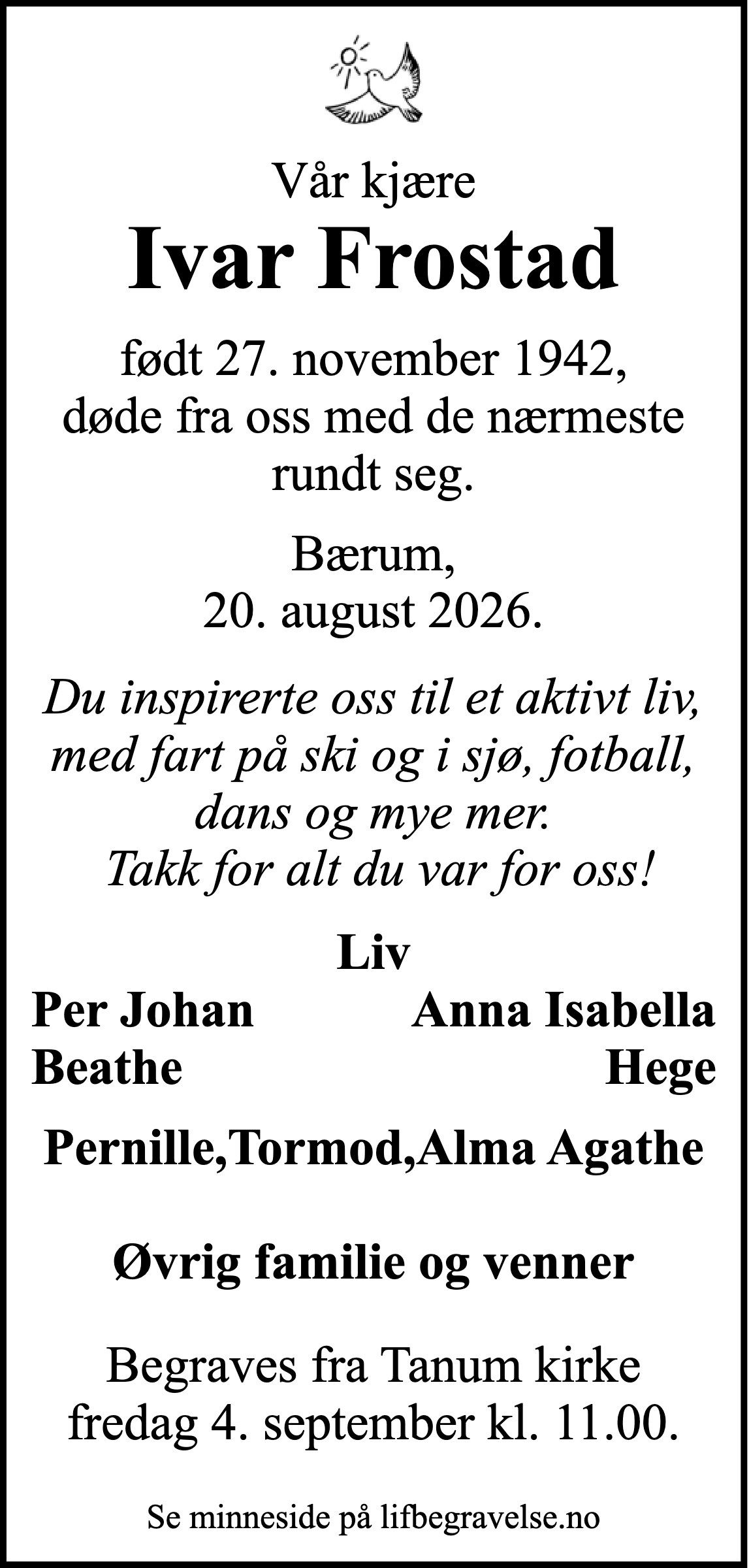 Dødsannonse