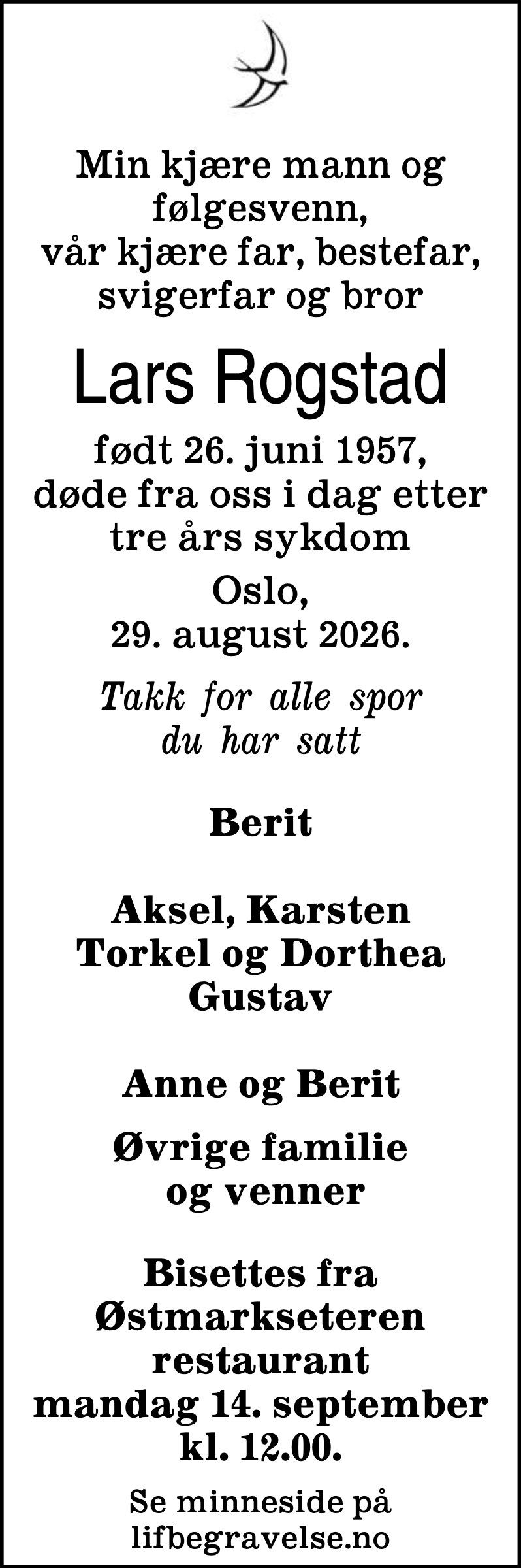 Dødsannonse