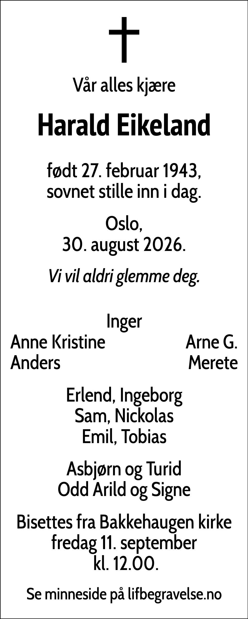 Dødsannonse