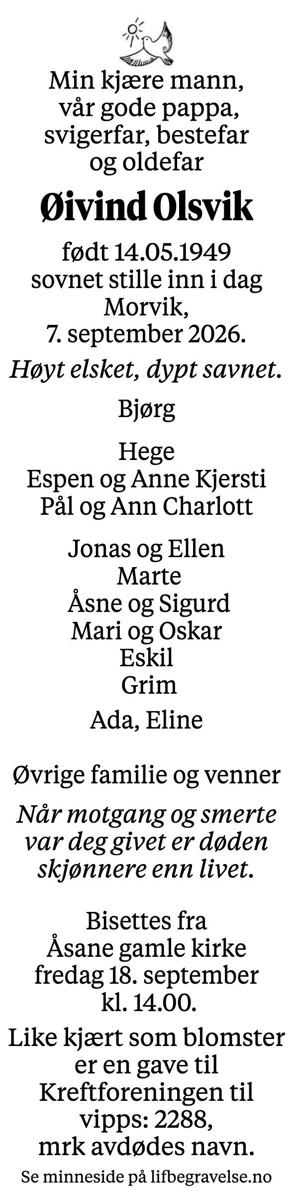 Dødsannonse