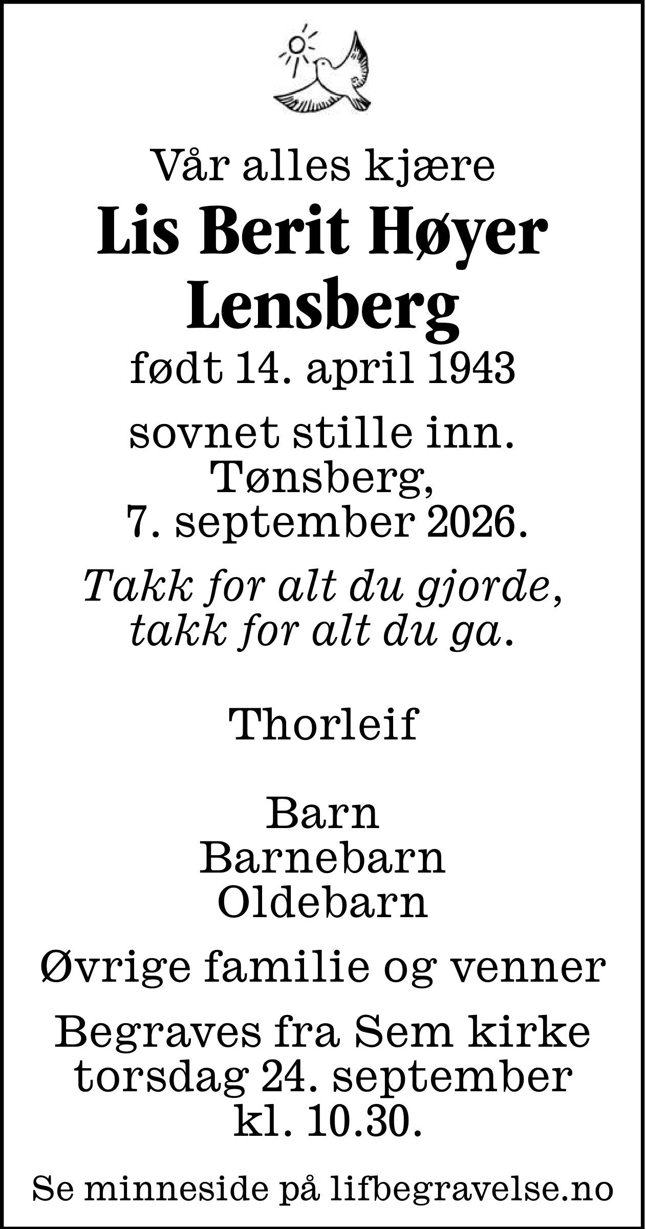 Dødsannonse