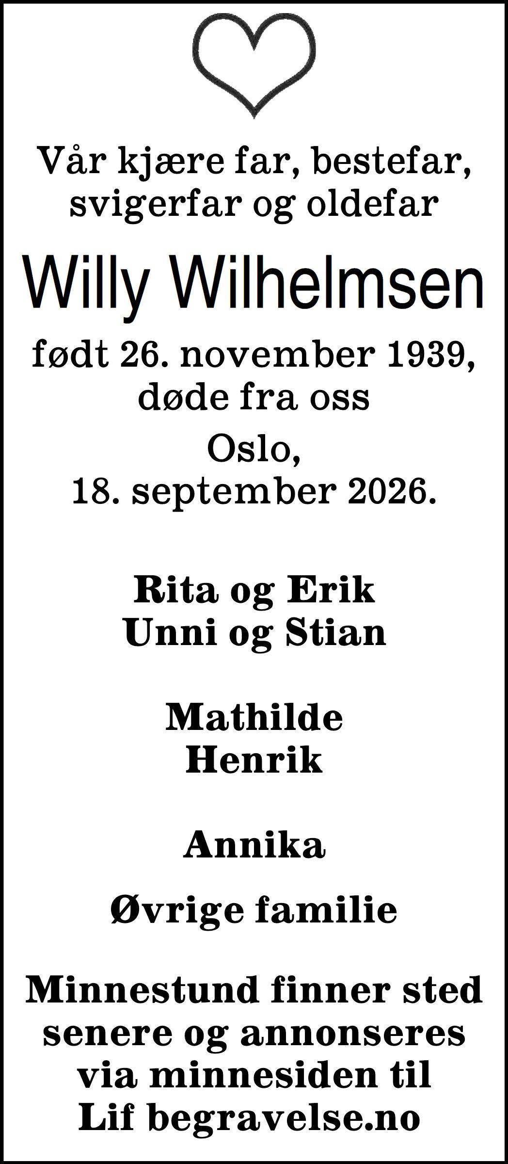 Dødsannonse