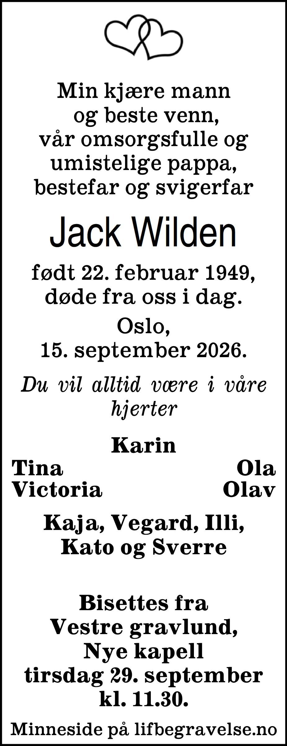 Dødsannonse
